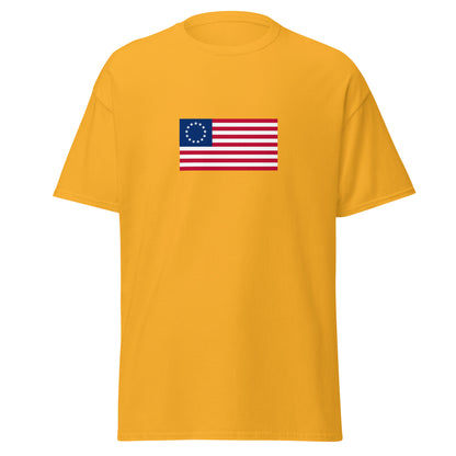 USA - 13 Stars & Stripes Betsy Ross Flag (1776) | Historical American Flag Interactive T-Shirt