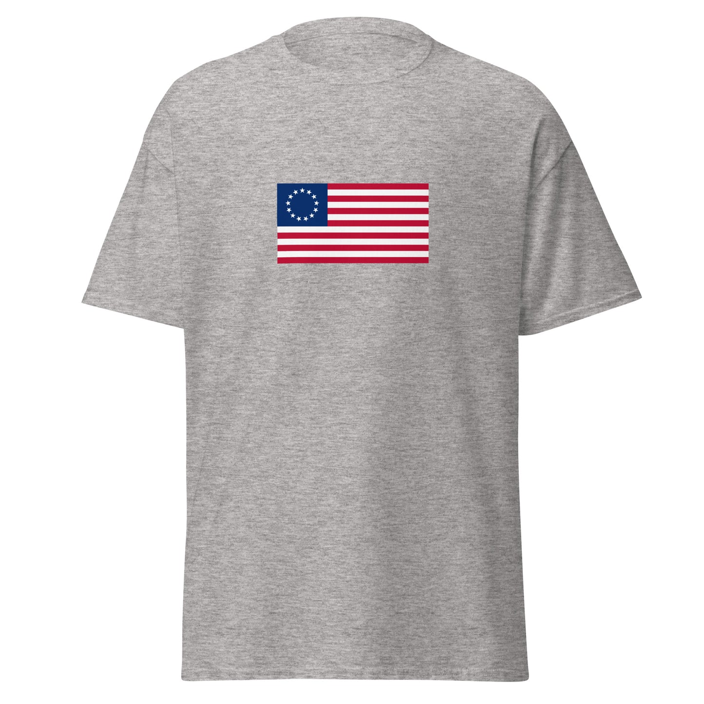 13 Stars & Stripes Betsy Ross Flag (1776) | American Flag Interactive History T-Shirt