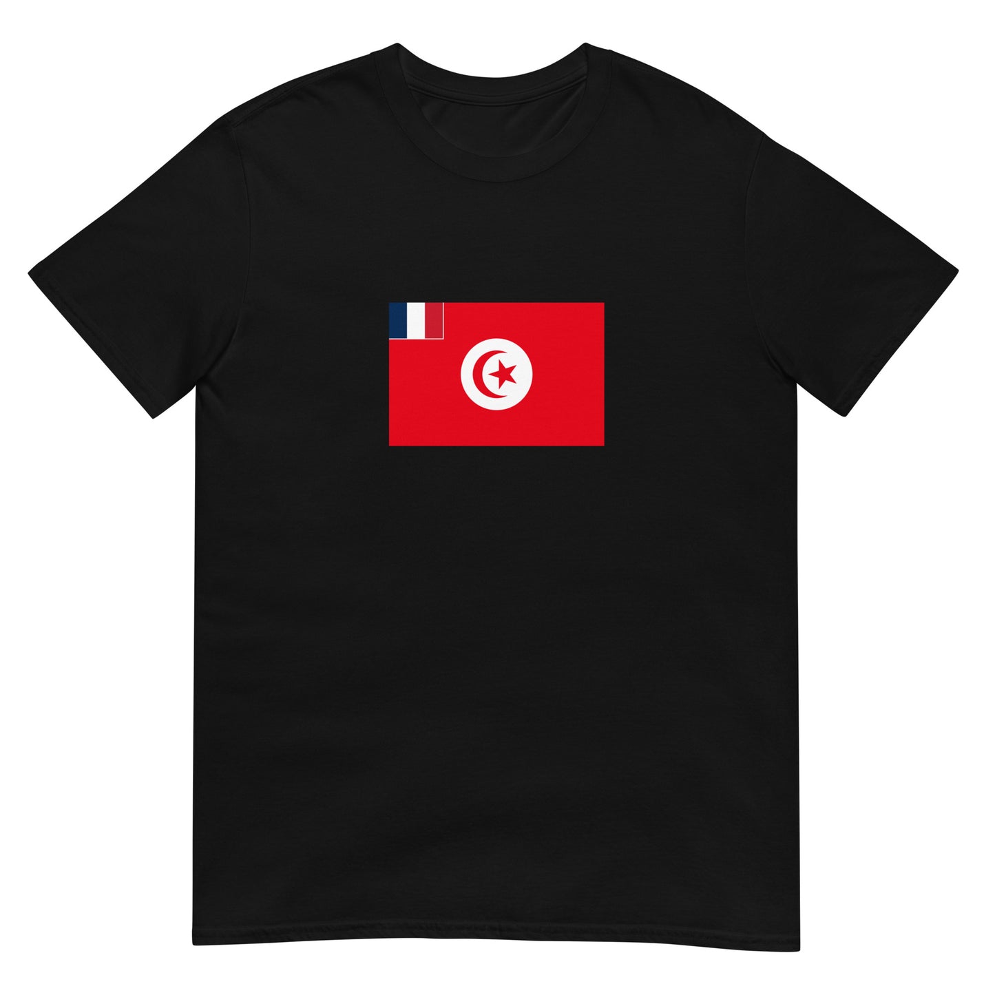 Tunisia - French Protectorate of Tunisia (1881-1956) | Historical Flag Short-Sleeve Unisex T-Shirt