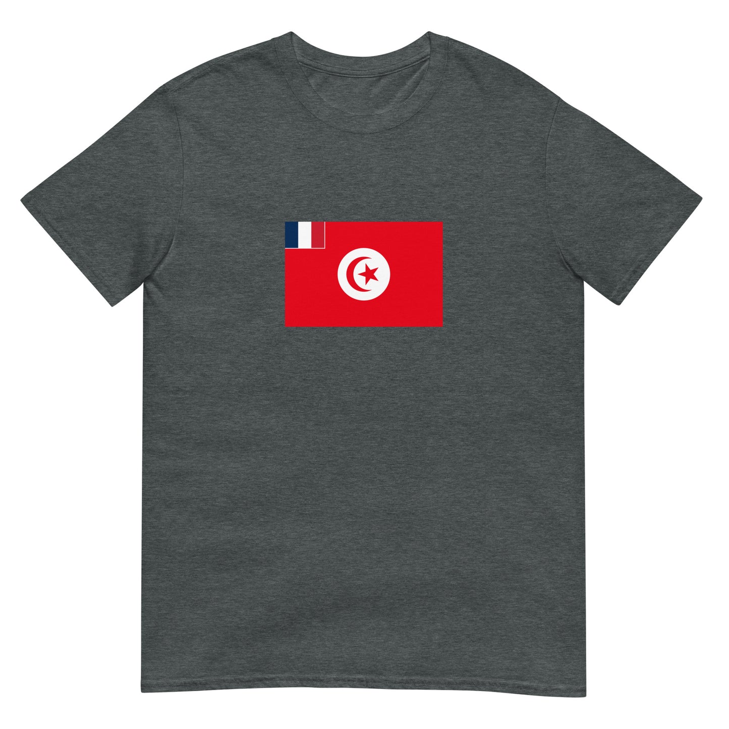 Tunisia - French Protectorate of Tunisia (1881-1956) | Historical Flag Short-Sleeve Unisex T-Shirt