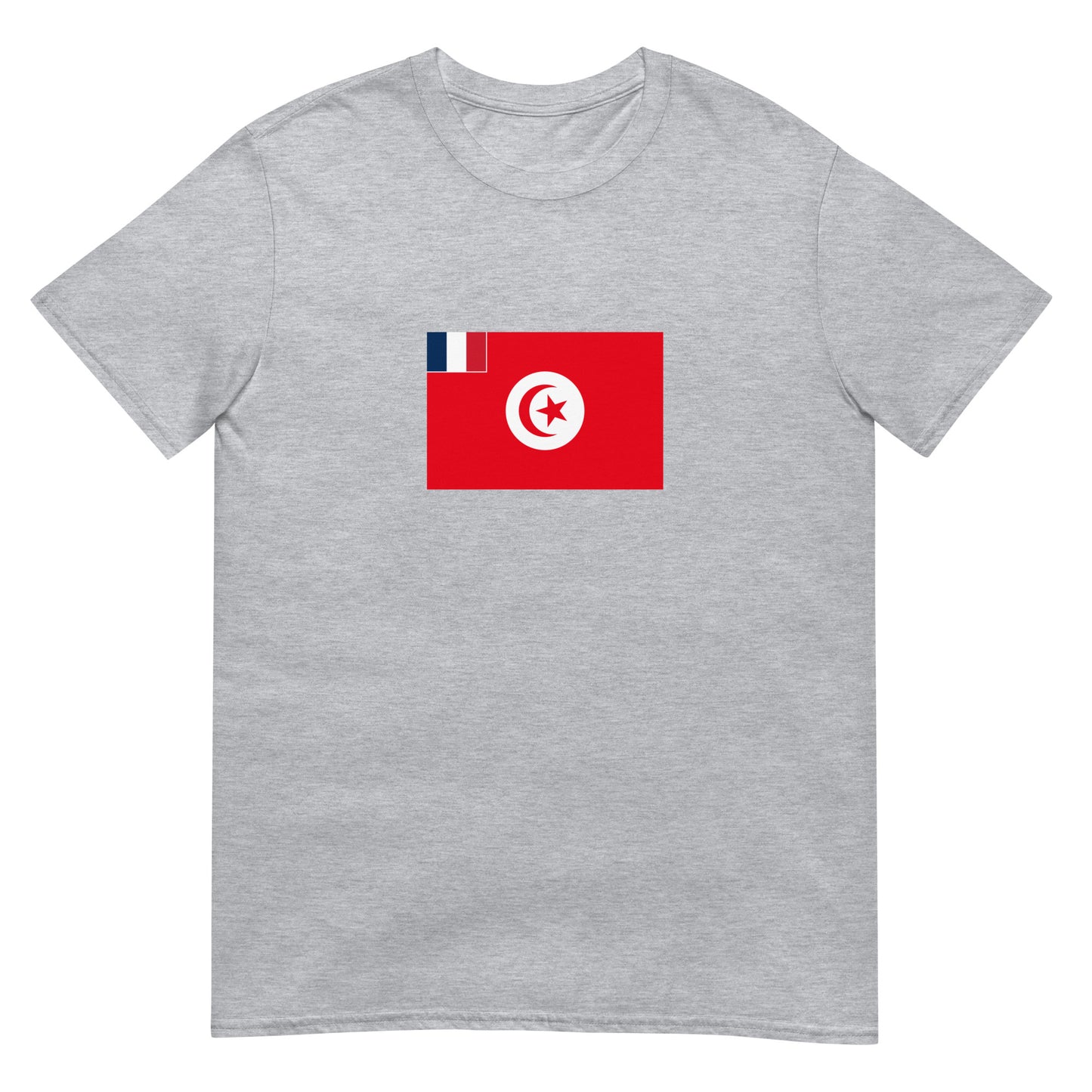 Tunisia - French Protectorate of Tunisia (1881-1956) | Historical Flag Short-Sleeve Unisex T-Shirt