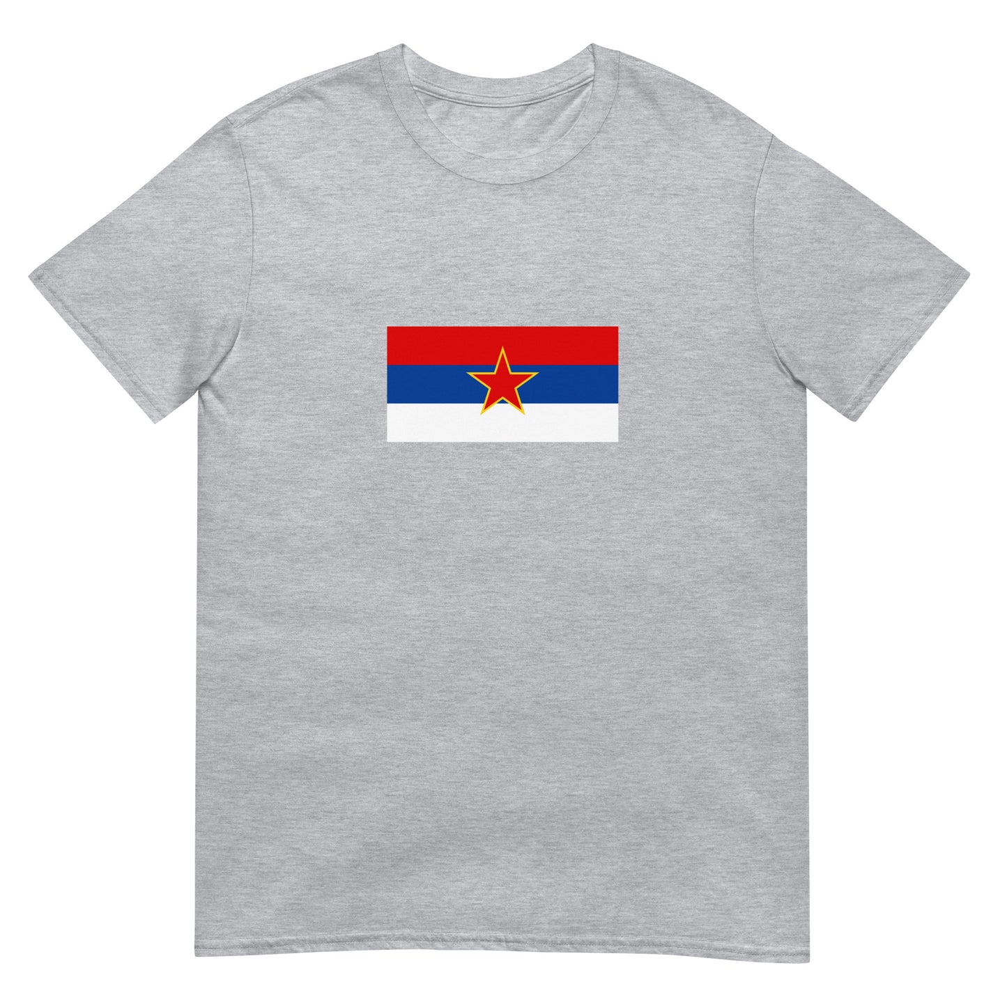 Serbia - Socialist Republic of Serbia (1946-1992) | Historical Flag Short-Sleeve Unisex T-Shirt