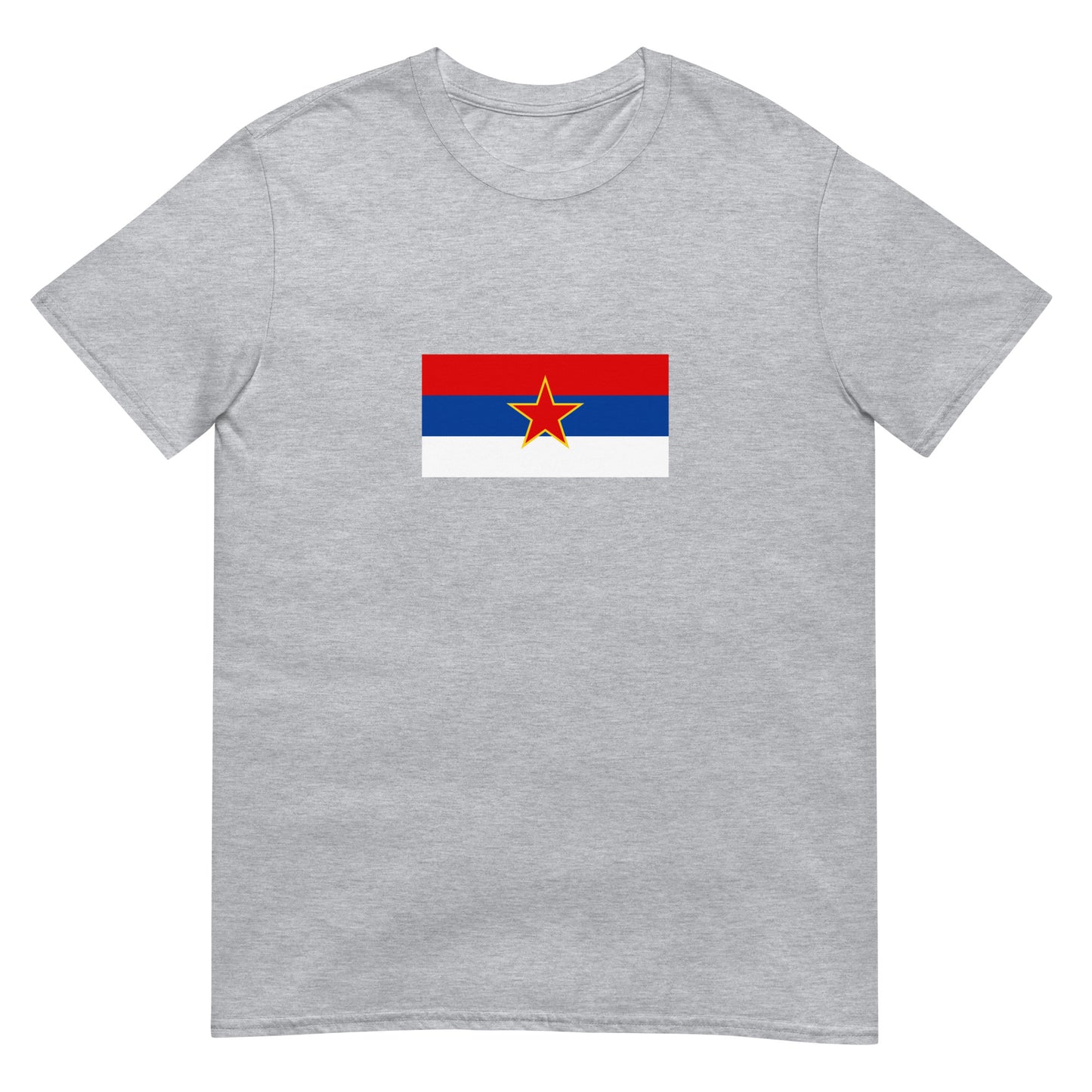 Montenegro - Socialist Republic of Montenegro (1945-1993) | Historical Flag Short-Sleeve Unisex T-Shirt