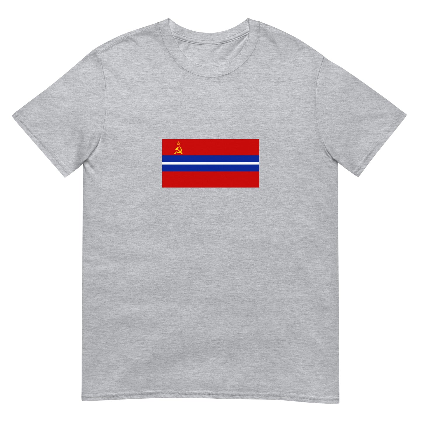 Kyrgyzstan - Kyrgyz Soviet Socialist Republic (1936-1990) | Historical Flag Short-Sleeve Unisex T-Shirt