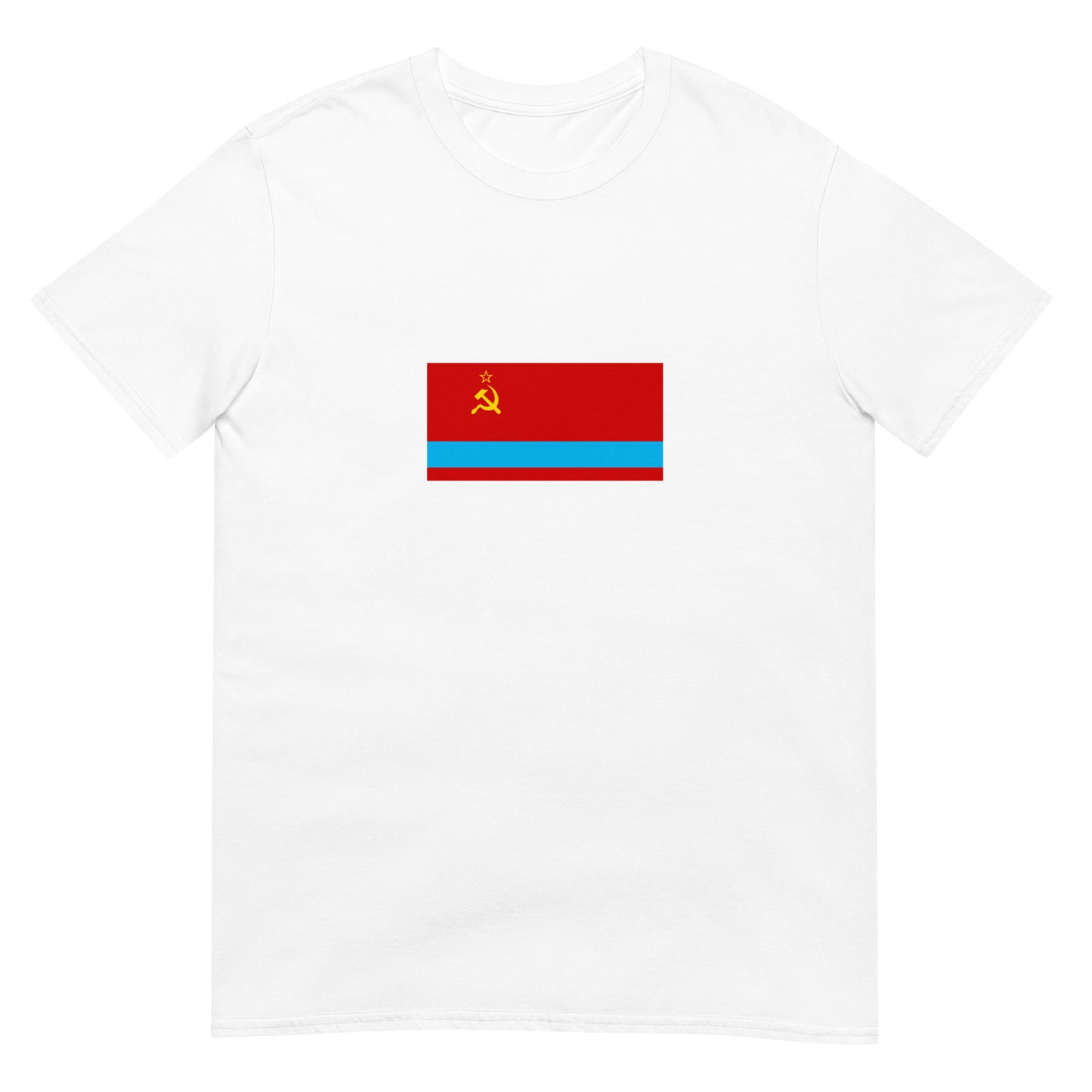 Kazakhstan - Kazakh Soviet Socialist Republic (1941-1991) | Historical Flag Short-Sleeve Unisex T-Shirt