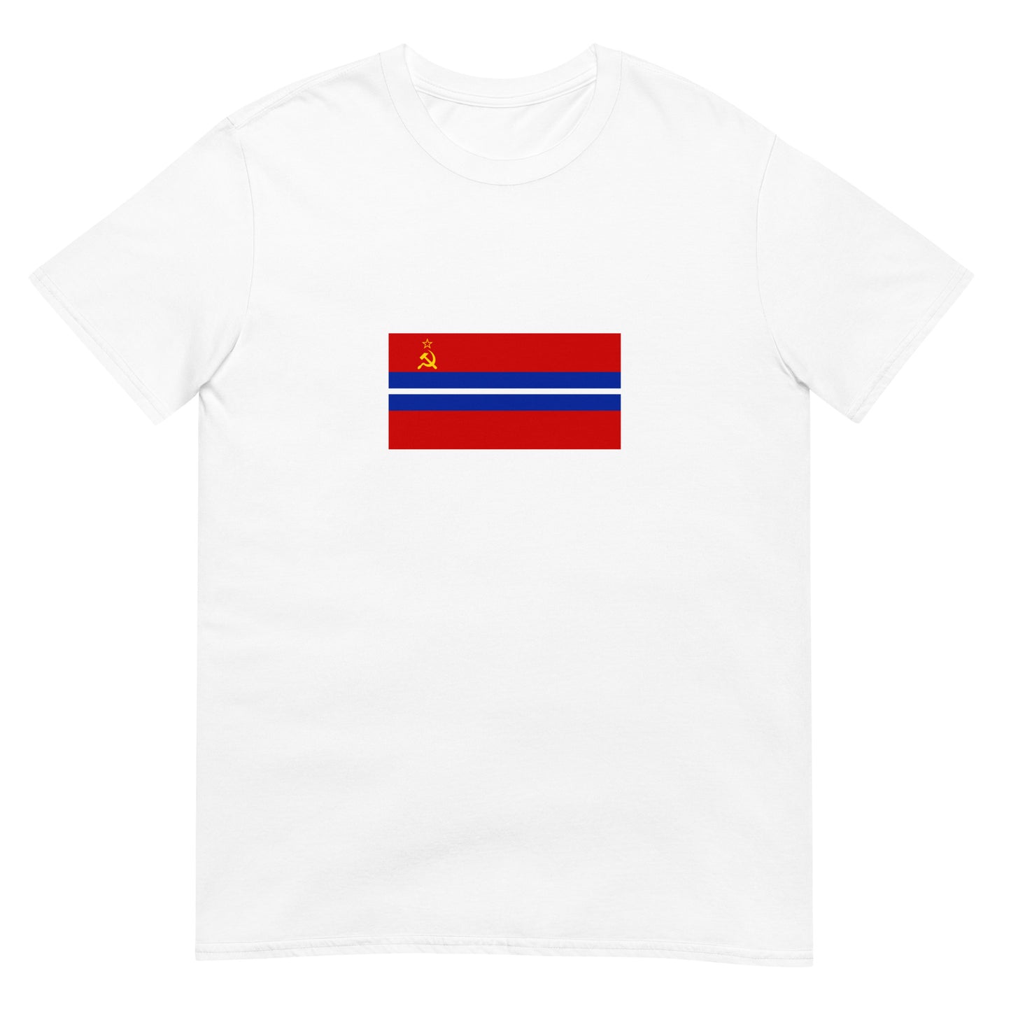 Kyrgyzstan - Kyrgyz Soviet Socialist Republic (1936-1990) | Historical Flag Short-Sleeve Unisex T-Shirt