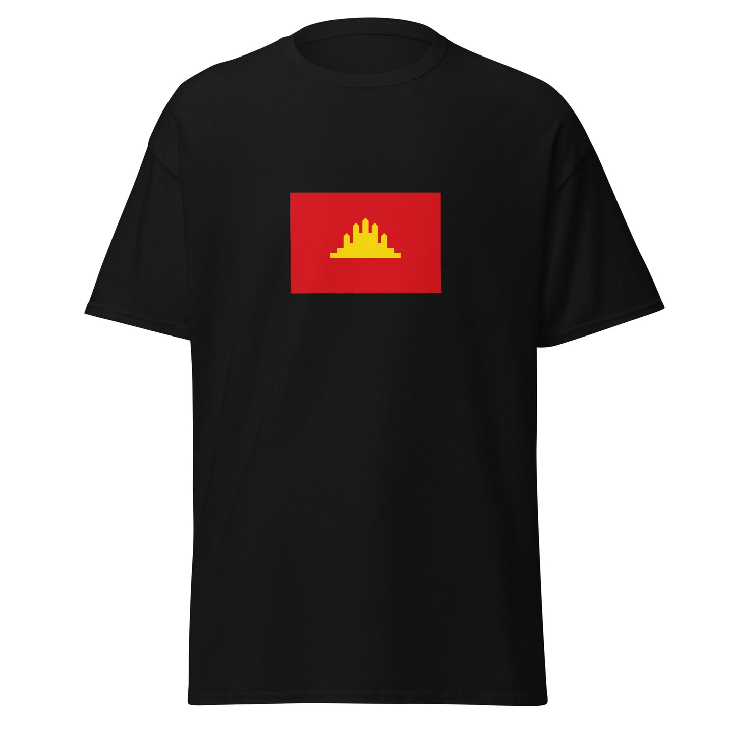 Cambodia - People's Republic of Kampuchea (1979-1989) | Historical Cambodian Flag Interactive T-shirt