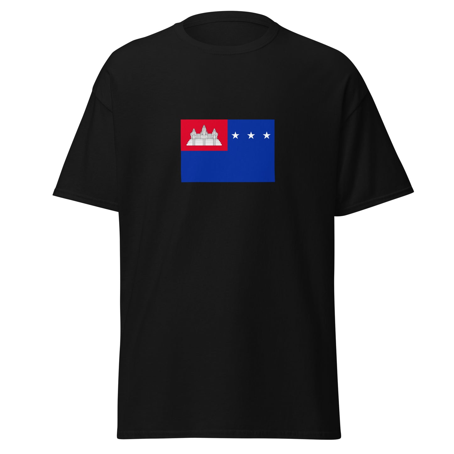 Cambodia - Khmer Republic (1970-1975) | Historical Cambodian Flag Interactive T-shirt