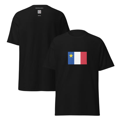 USA - French Acadians | Ethnic American Flag Interactive T-shirt