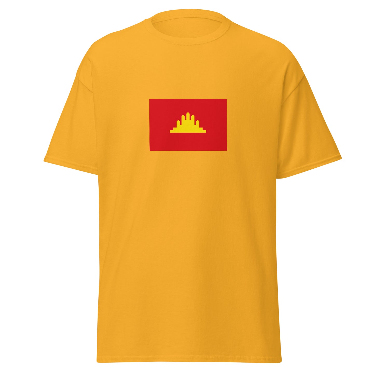 Cambodia - People's Republic of Kampuchea (1979-1989) | Historical Cambodian Flag Interactive T-shirt