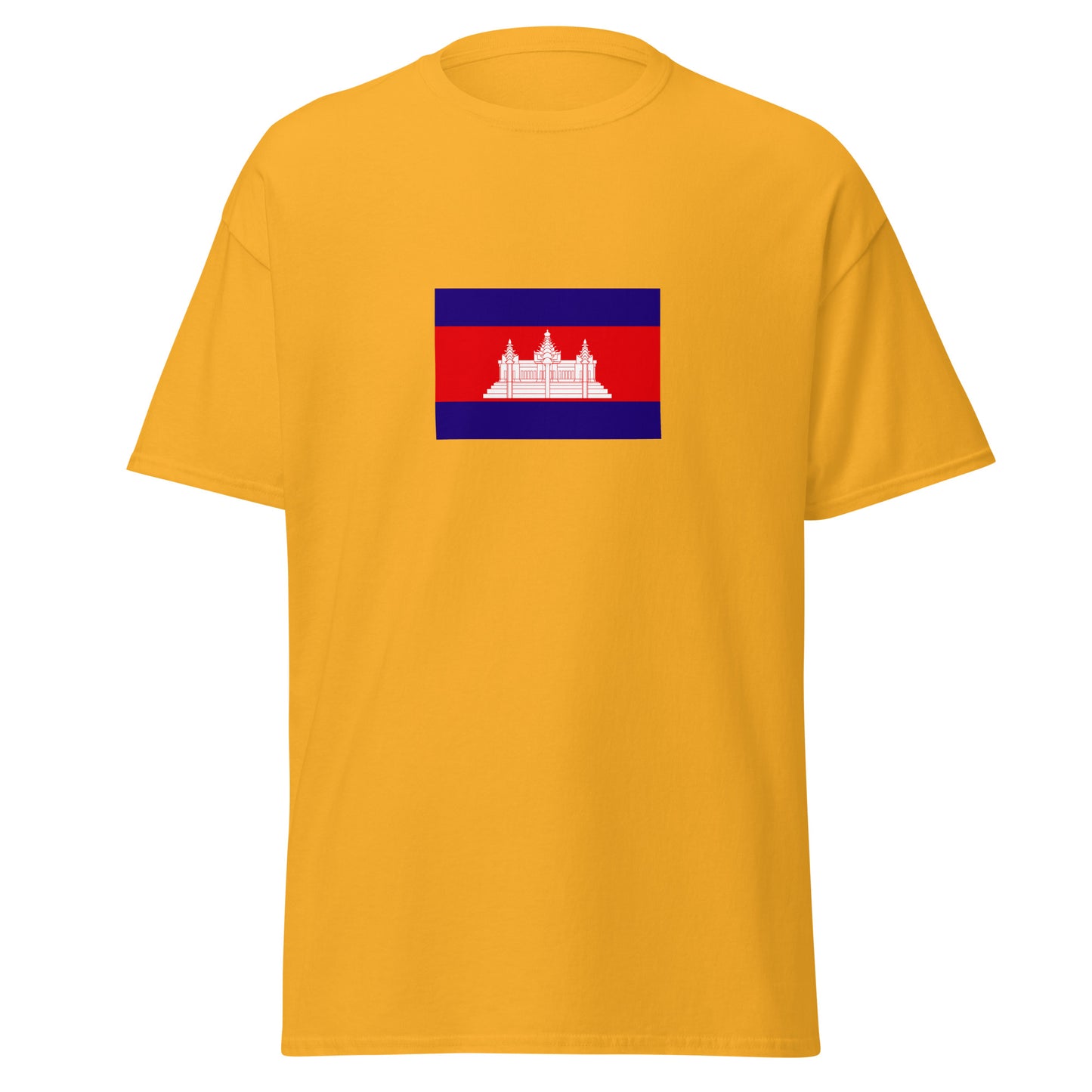 Cambodia - Kingdom of Cambodia (1953-1970) | Historical Cambodian Flag Interactive T-shirt