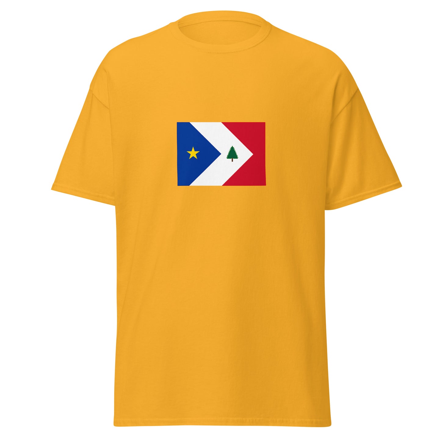 USA - New England Acadians | Ethnic American Flag Interactive T-shirt