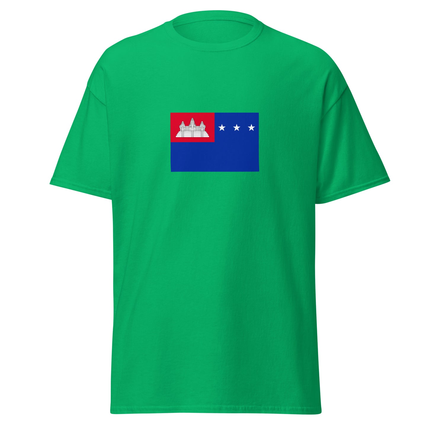 Cambodia - Khmer Republic (1970-1975) | Historical Cambodian Flag Interactive T-shirt