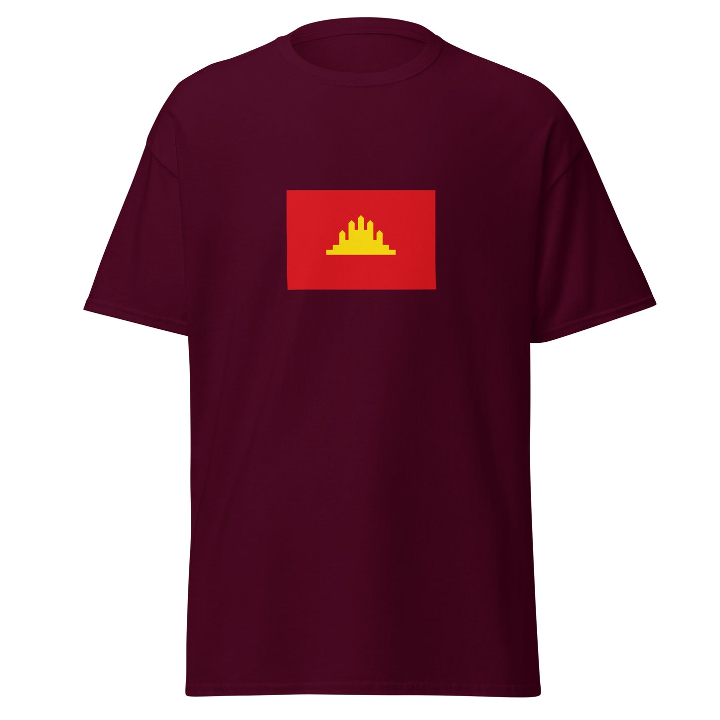 Cambodia - People's Republic of Kampuchea (1979-1989) | Historical Cambodian Flag Interactive T-shirt