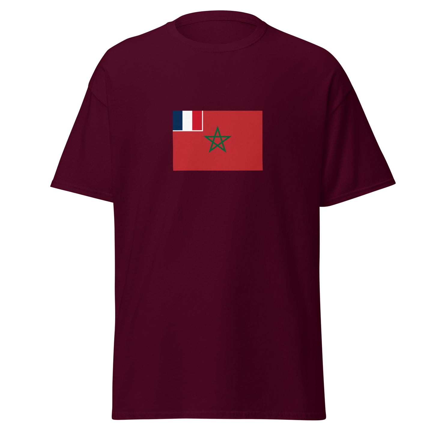 Morocco - French Protectorate in Morocco (1912-1956) | Historical Moroccan Flag Interactive T-Shirt