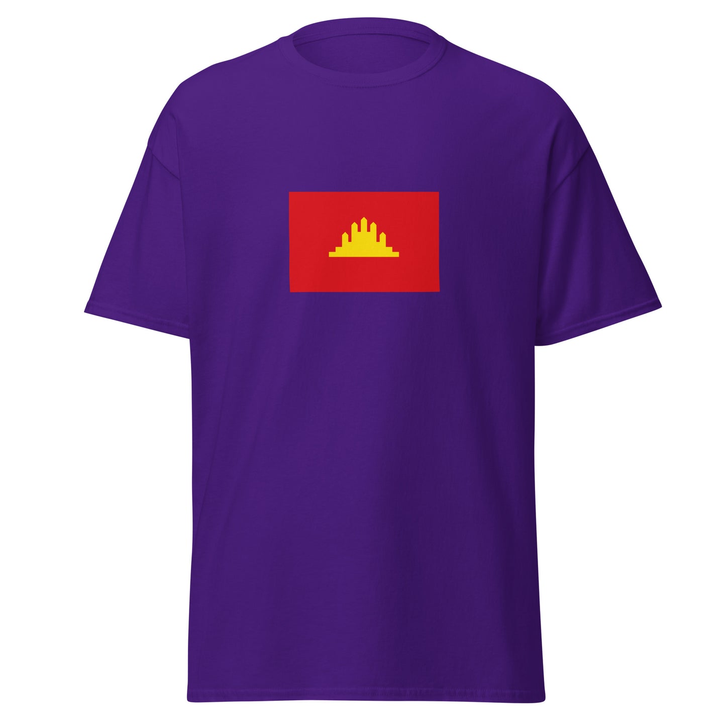 Cambodia - People's Republic of Kampuchea (1979-1989) | Historical Cambodian Flag Interactive T-shirt