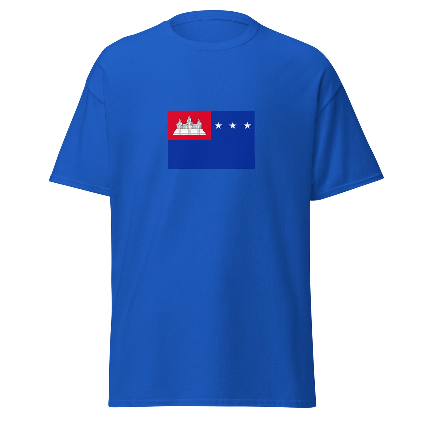 Cambodia - Khmer Republic (1970-1975) | Historical Cambodian Flag Interactive T-shirt