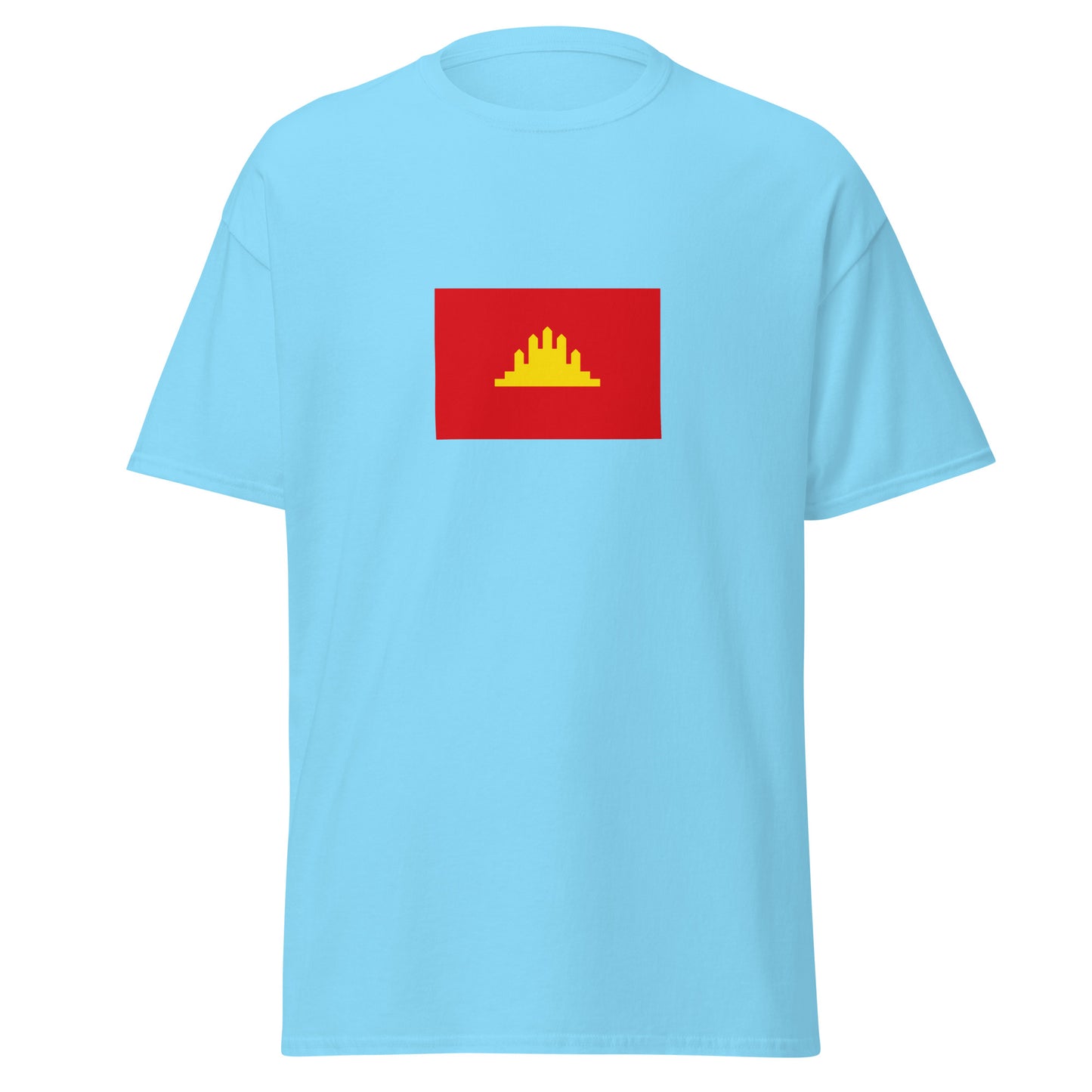 Cambodia - People's Republic of Kampuchea (1979-1989) | Historical Cambodian Flag Interactive T-shirt