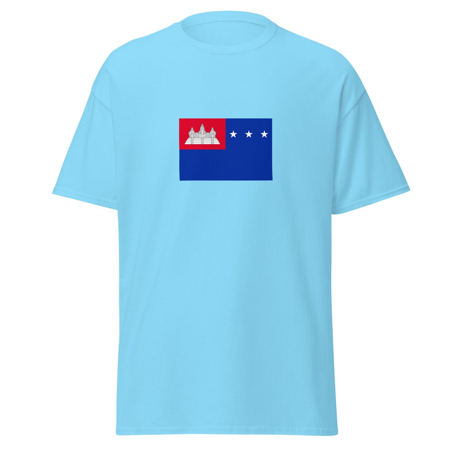 Cambodia - Khmer Republic (1970-1975) | Historical Cambodian Flag Interactive T-shirt