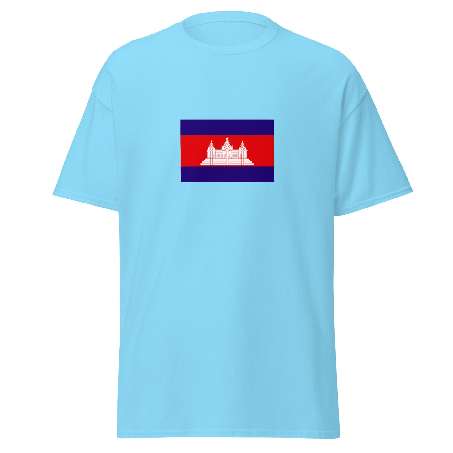 Cambodia - Kingdom of Cambodia (1953-1970) | Historical Cambodian Flag Interactive T-shirt