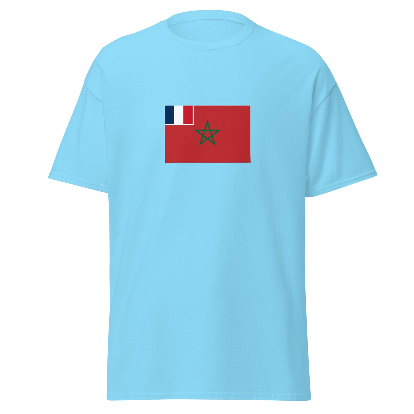 Morocco - French Protectorate in Morocco (1912-1956) | Historical Moroccan Flag Interactive T-Shirt