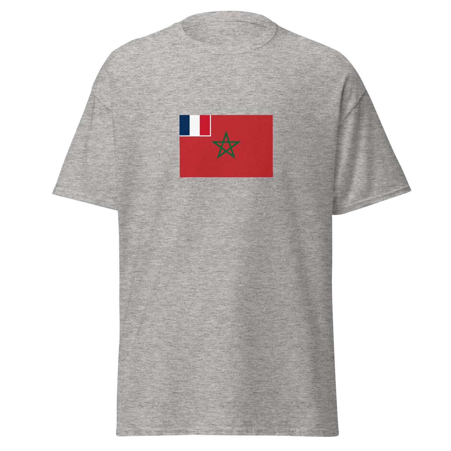 Morocco - French Protectorate in Morocco (1912-1956) | Historical Moroccan Flag Interactive T-Shirt