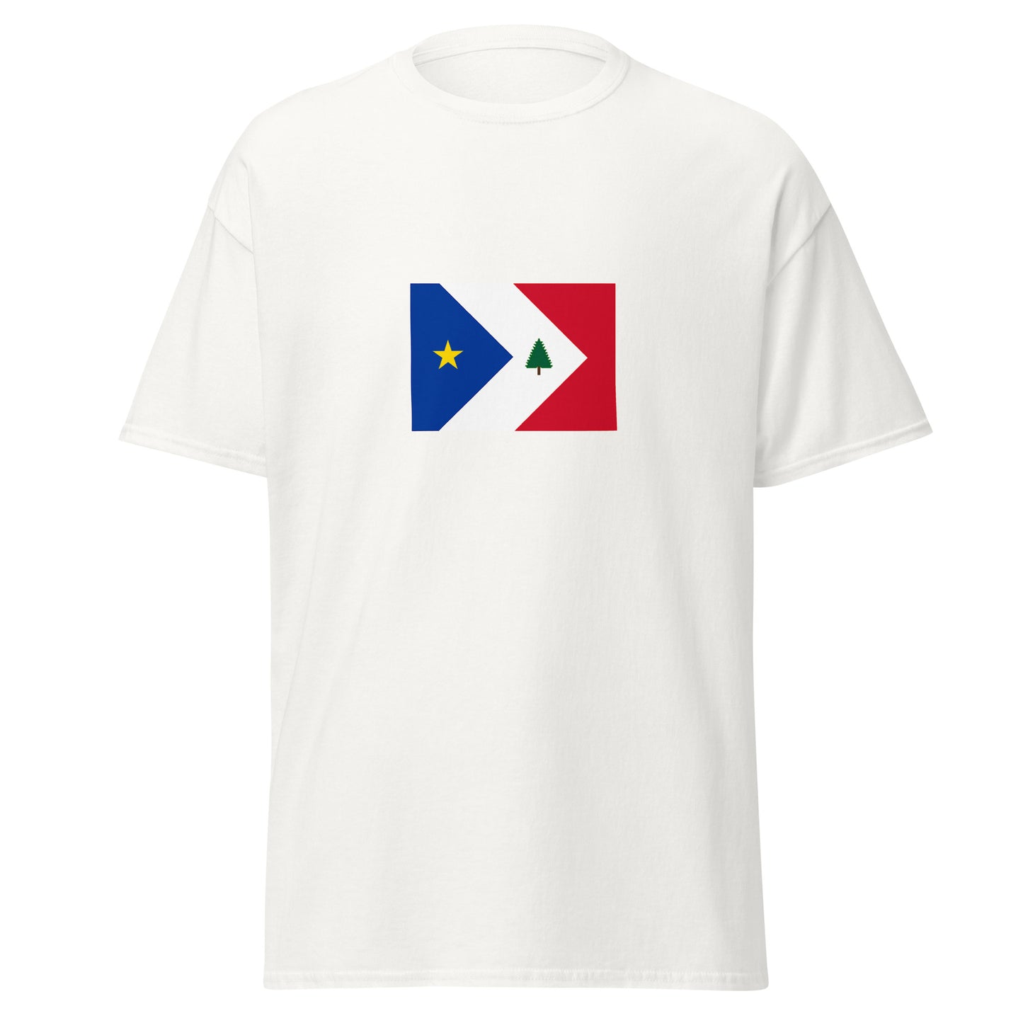 USA - New England Acadians | Ethnic American Flag Interactive T-shirt