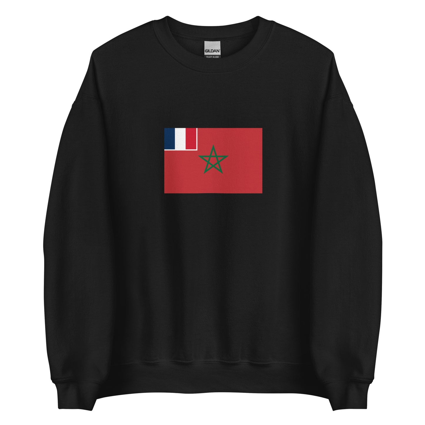 Morocco - French Protectorate in Morocco (1912-1956) | Historical Moroccan Flag Interactive Sweatshirt