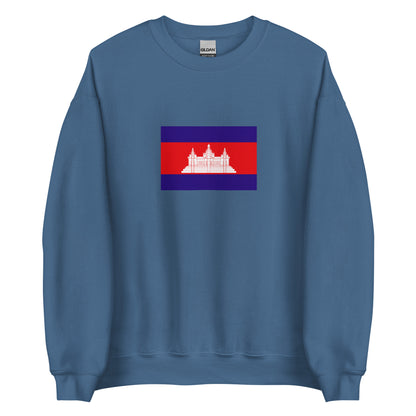 Cambodia - Kingdom of Cambodia (1953-1970) | Historical Cambodian Flag Interactive Sweatshirt