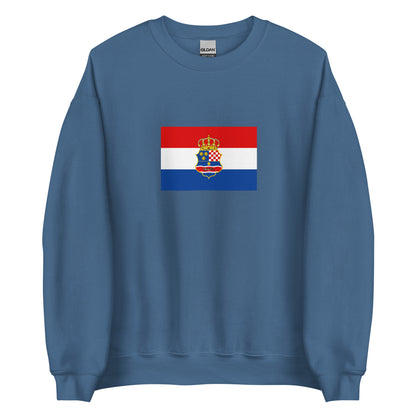 Croatia - Kingdom of Croatia-Habsburg (1527-1868) | Historical Croatian Flag Interactive Sweatshirt
