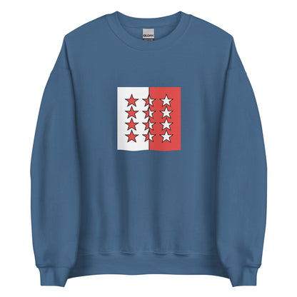 Switzerland - Rhodanic Republic (1802-1810) | Historical Suisse Flag Interactive Sweatshirt