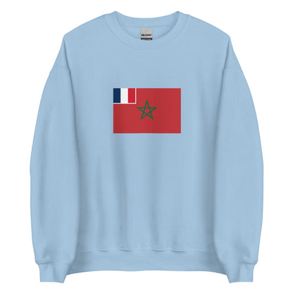 Morocco - French Protectorate in Morocco (1912-1956) | Historical Moroccan Flag Interactive Sweatshirt