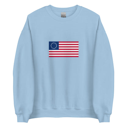 USA - 13 Stars & Stripes Betsy Ross Flag (1776) | Historical American Flag Interactive Sweatshirt