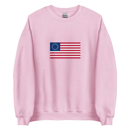 USA - 13 Stars & Stripes Betsy Ross Flag (1776) | Historical American Flag Interactive Sweatshirt
