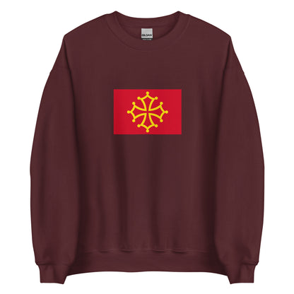 France - Occitania County of Toulouse (778-1271) | Historical French Flag Interactive Sweatshirt