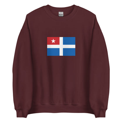 Greece - Cretan State (1898-1913) | Historical Greek Flag Interactive Sweatshirt