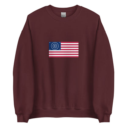USA - 38 Concentric Circles Flag (1877) | Historical American Flag Interactive Sweatshirt