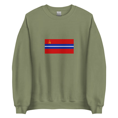 Kyrgyzstan - Kyrgyz Soviet Socialist Republic (1936-1990) | Historical Kyrgyz Flag Interactive Sweatshirt