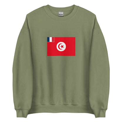 Tunisia - French Protectorate of Tunisia (1881-1956) | Historical Tunisian Flag Interactive Sweatshirt