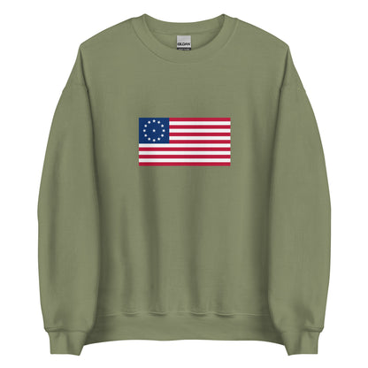 USA - 13 Stars & Stripes Cowpens Flag (1781) | Historical American Flag Interactive Sweatshirt