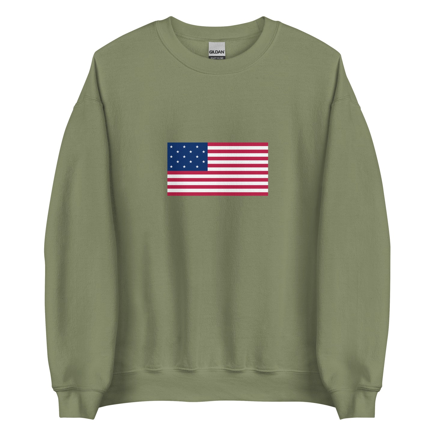 USA - 15 Star Spangled Flag (1795-1818) | Historical American Flag Interactive Sweatshirt