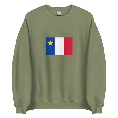 USA - French Acadians | Ethnic American Flag Interactive Sweatshirt
