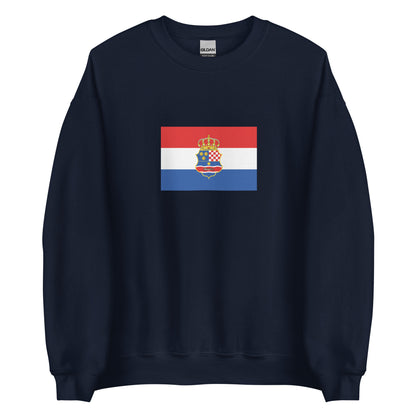 Croatia - Kingdom of Croatia-Habsburg (1527-1868) | Historical Croatian Flag Interactive Sweatshirt