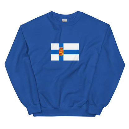 Finland - Kingdom of Finland (1918-1920) | Historical Finnish Flag Interactive Sweatshirt