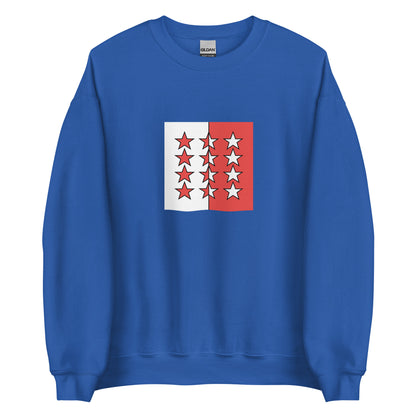 Switzerland - Rhodanic Republic (1802-1810) | Historical Suisse Flag Interactive Sweatshirt