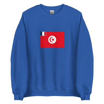 Tunisia - French Protectorate of Tunisia (1881-1956) | Historical Tunisian Flag Interactive Sweatshirt