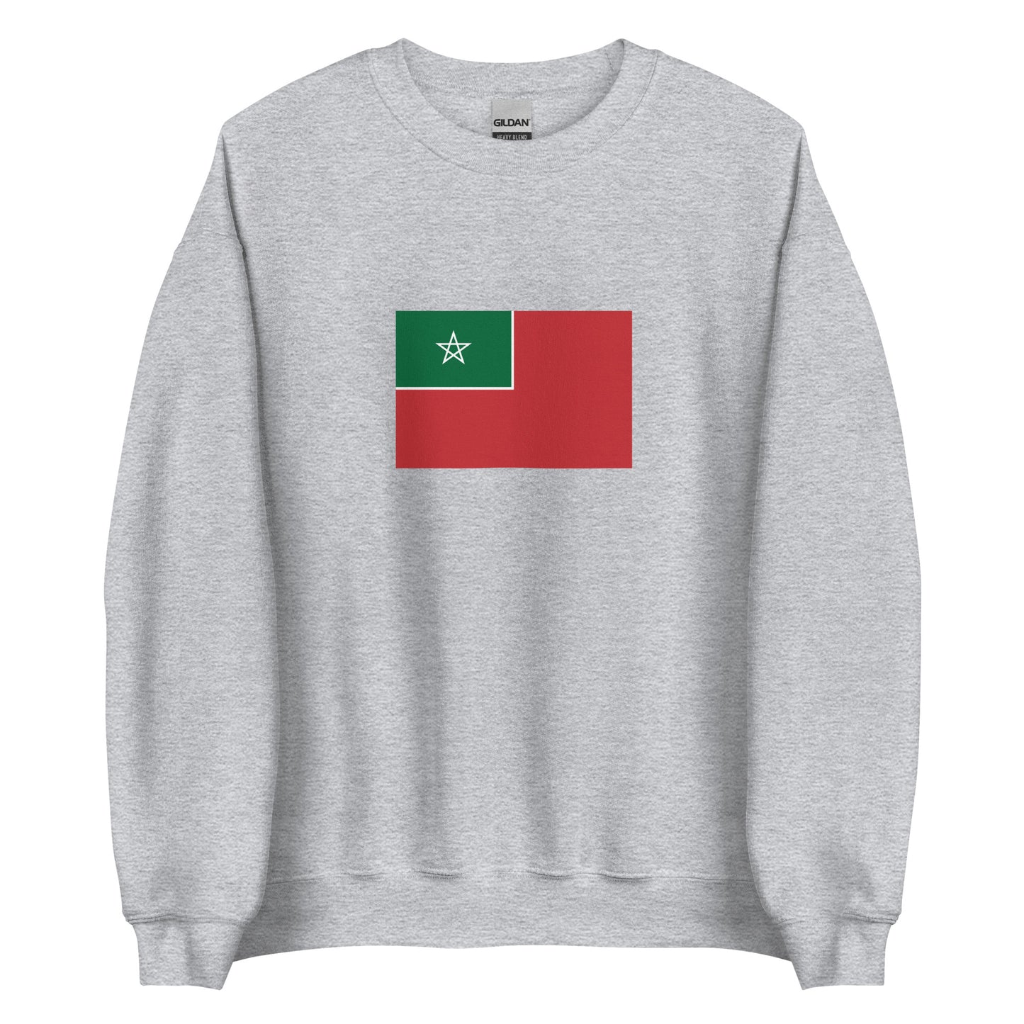 Morocco - Spanish Protectorate in Morocco (1912-1956) | Historical Moroccan Flag Interactive Sweatshirt