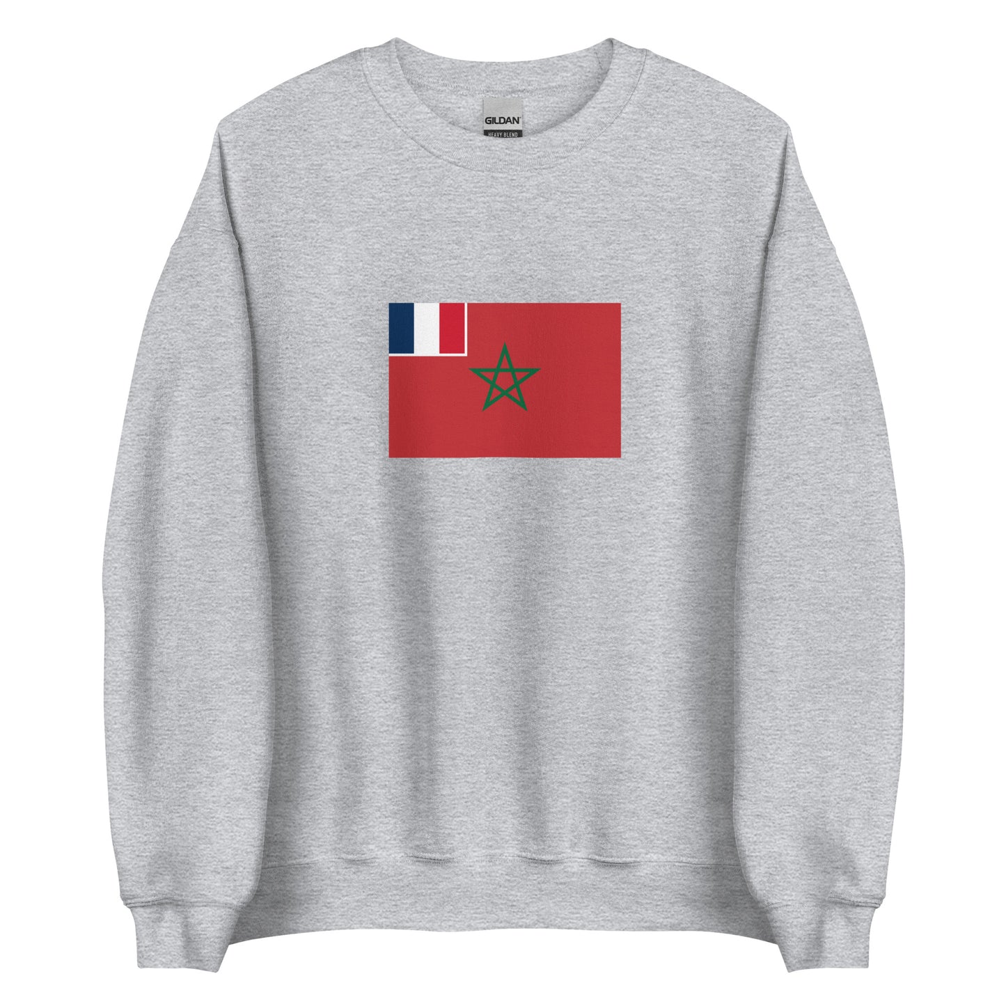 Morocco - French Protectorate in Morocco (1912-1956) | Historical Moroccan Flag Interactive Sweatshirt