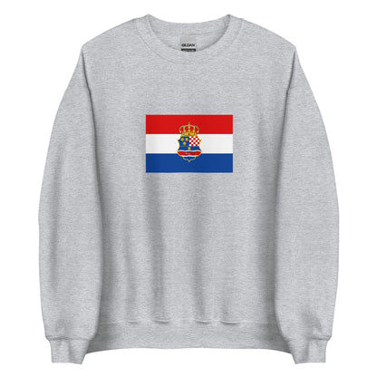 Croatia - Kingdom of Croatia-Habsburg (1527-1868) | Historical Croatian Flag Interactive Sweatshirt