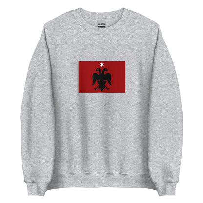 Albania - Ottoman Albanian Vilayet (1385-1912) | Historical Albanian Flag Interactive Sweatshirt